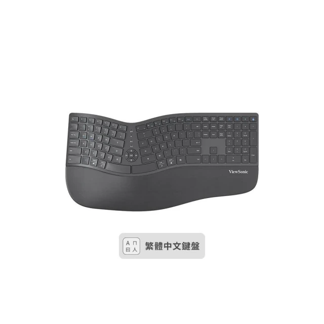 【ViewSonic 優派】KW980 人體工學藍牙無線薄膜鍵盤｜自然姿勢 舒適輕鬆｜WitsPer智選家