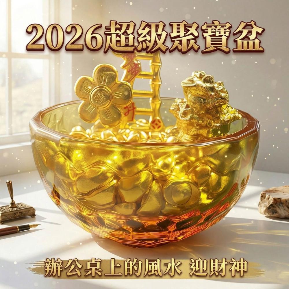 ★特選一品★金運スペシャル☆聚寶盆♢【天然アラゴナイト☆招財セット】❤️ 昱晶閣】2026超級聚寶盆招財開運辦公桌風水黃金黃兩咬錢蟾蜍有錢花