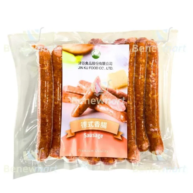 【大欣亨】津谷冷凍德式香腸（台灣豬肉）-原味&蒜味 【每包500公克*約50公克*每包10支】
