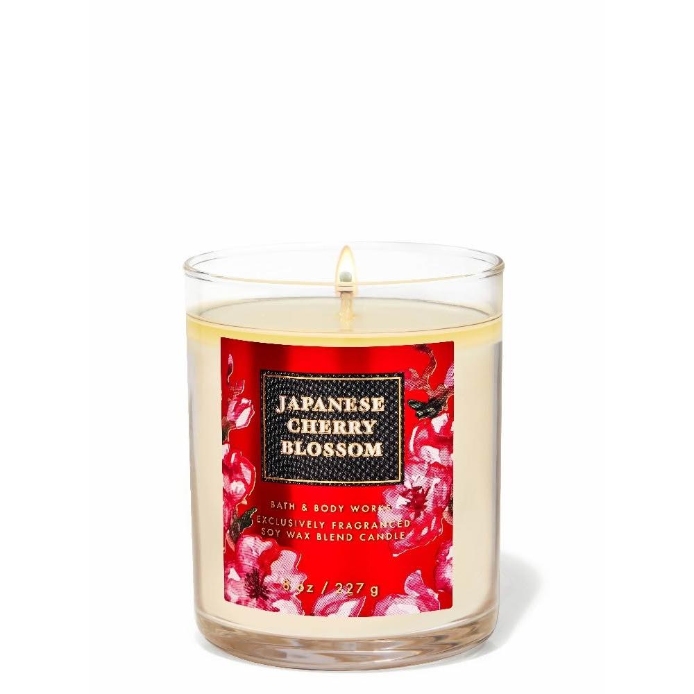Bath & Body Works】BBW 單芯香氛蠟燭〔日本櫻花〕JAPANESE CHERRY