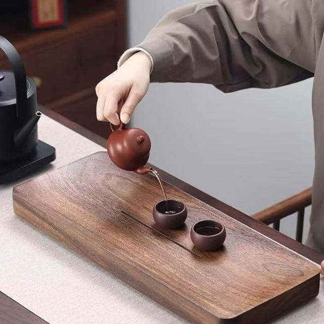 胡桃木製 貯水式茶盤 干泡台 コンパクト MatsuTa 松太】胡桃木乾泡盤小