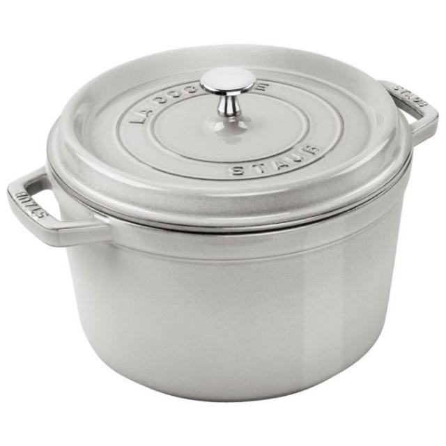 法國Staub La Cocotte 24cm 鑄鐵鍋加深鍋琺瑯鍋圓形湯鍋燉鍋多色任選
