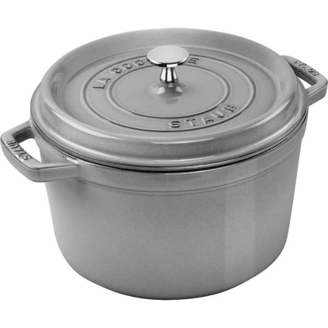 法國Staub La Cocotte 24cm 鑄鐵鍋加深鍋琺瑯鍋圓形湯鍋燉鍋多色任選