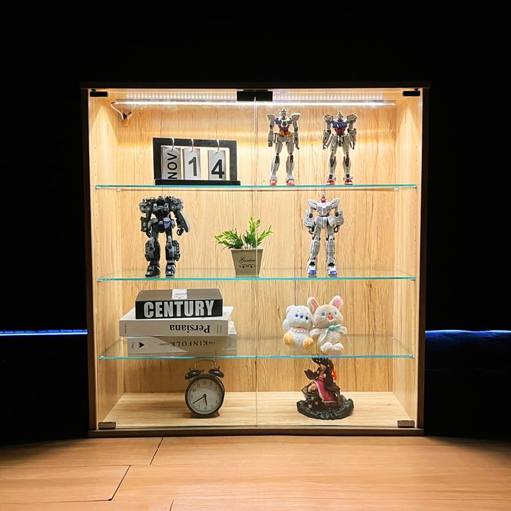【Akira】MIT加深40公分雙門4層玻璃展示櫃 寬80cm(櫃子 收納櫃 置物櫃 書櫃 模型櫃 公仔櫃 玄關櫃 鞋櫃 收藏櫃)