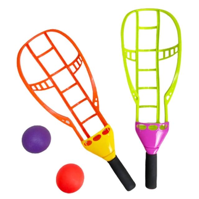 傳接球 2入 加長型 拋接球 飛天球 甩球 加大 戶外彈跳球 拋接球組 高空拋接球 炫風球拍