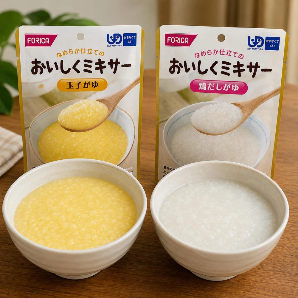 【FORICA 福瑞加】介護食品 元氣雞湯米粥 玉子香滑米粥 100g 即食粥 好吞嚥 銀髮餐 流質飲食 軟質食品 日本介護餐