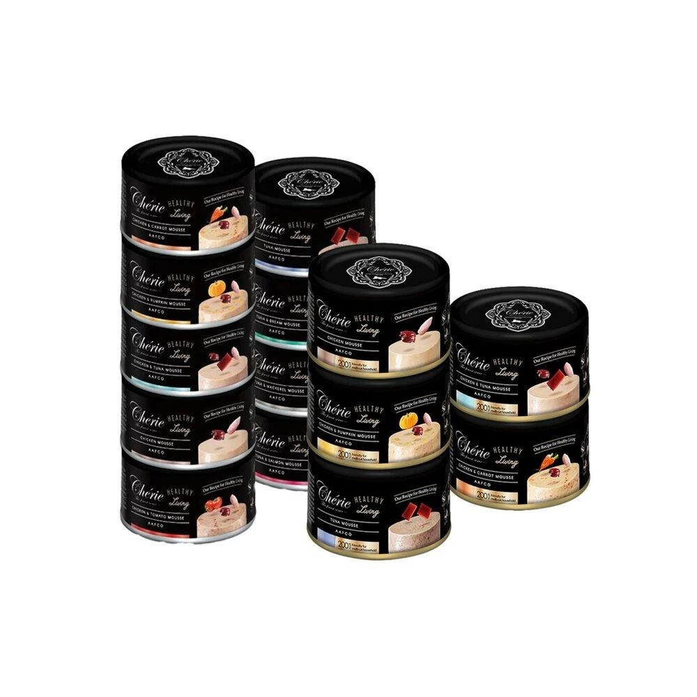 【Cherie 法麗】全照護主食罐  80g/165g【單罐】貓食 全齡貓 幼貓 慕斯口感 貓主食罐