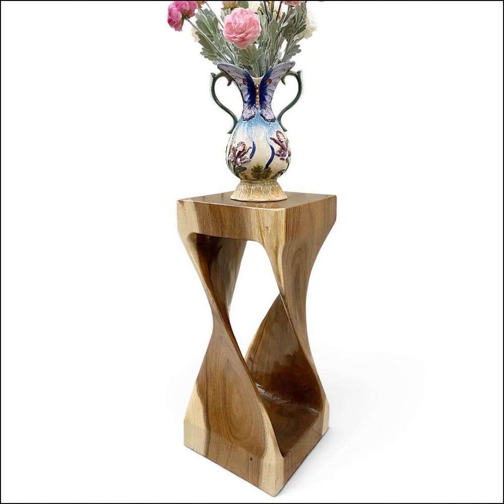 花台　自然木　約75cm✕約35cm✕約11cm 歐舍傢居】花架財位架30*30公分造型天然油木財位桌原木實木花台邊桌