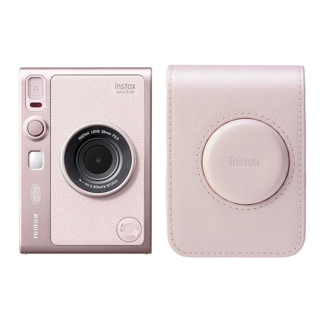 【FUJIFILM 富士】現貨 instax mini EVO 柔粉玫瑰 粉色 拍立得相機｜主機保固一年