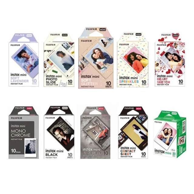 【FUJIFILM 富士】 instax mini 拍立得底片 懷舊底片 手繪愛心 正片風 雙子星 kitty