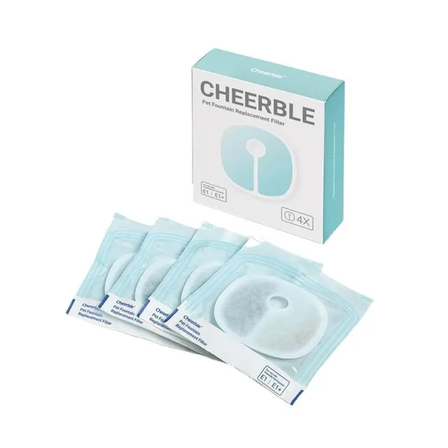 【Cheerble】七布 無泵無線寵物飲水機 專用活性碳軟水濾芯 (4入/盒)