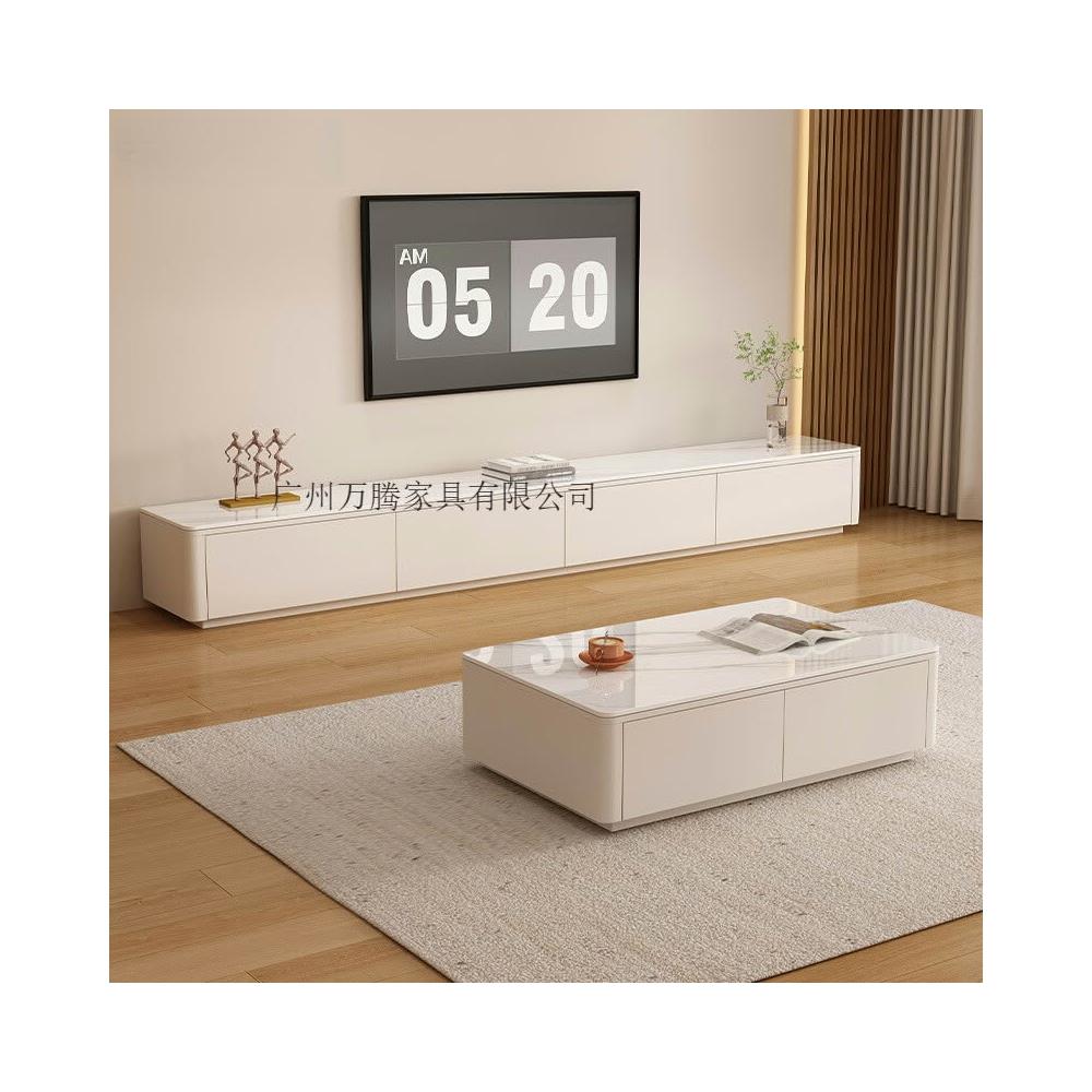 萬騰電視櫃客廳家用現代簡約小戶型新款落地收納儲物一體茶幾電視