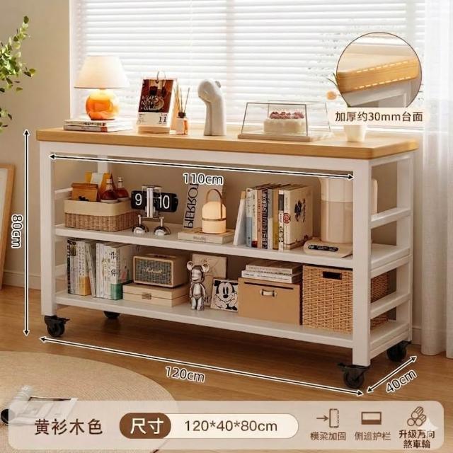 【MINE 家居】電器架 廚房收納架寬 80/100/120公分 2層/3層 雙色選購 可加購頂級輪子(電器架 廚房架 多層收納架)