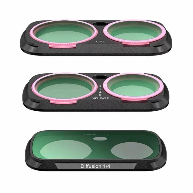 【TELESIN】for Insta360 Luna Ultra Kit套裝 三合一濾鏡 CPL偏光鏡 VND可調減光鏡 1/4黑柔焦