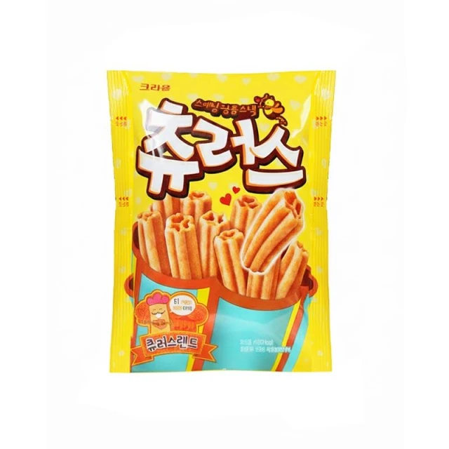 【CROWN 皇冠】韓國 吉拿棒餅乾 楓糖吉拿棒 肉桂吉拿棒 追劇零食 肉桂餅乾 楓糖餅乾 84g