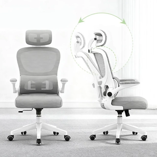 【菲歐娜】旗艦高背人體工學椅 自適應腰托+可調扶手（辦公椅 電腦椅 網椅 透氣網布 耐重 椅子）