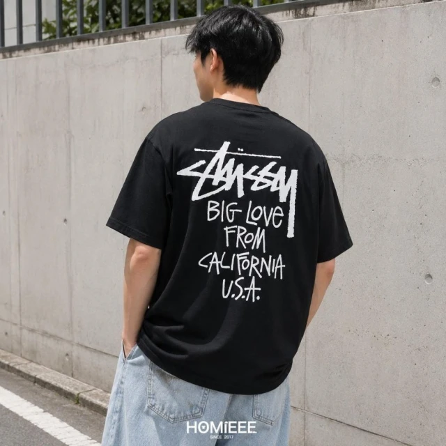 【STUSSY】【Homieee】Stussy Big Love Tee 短袖 加州 文字 LOGO 黑白色 