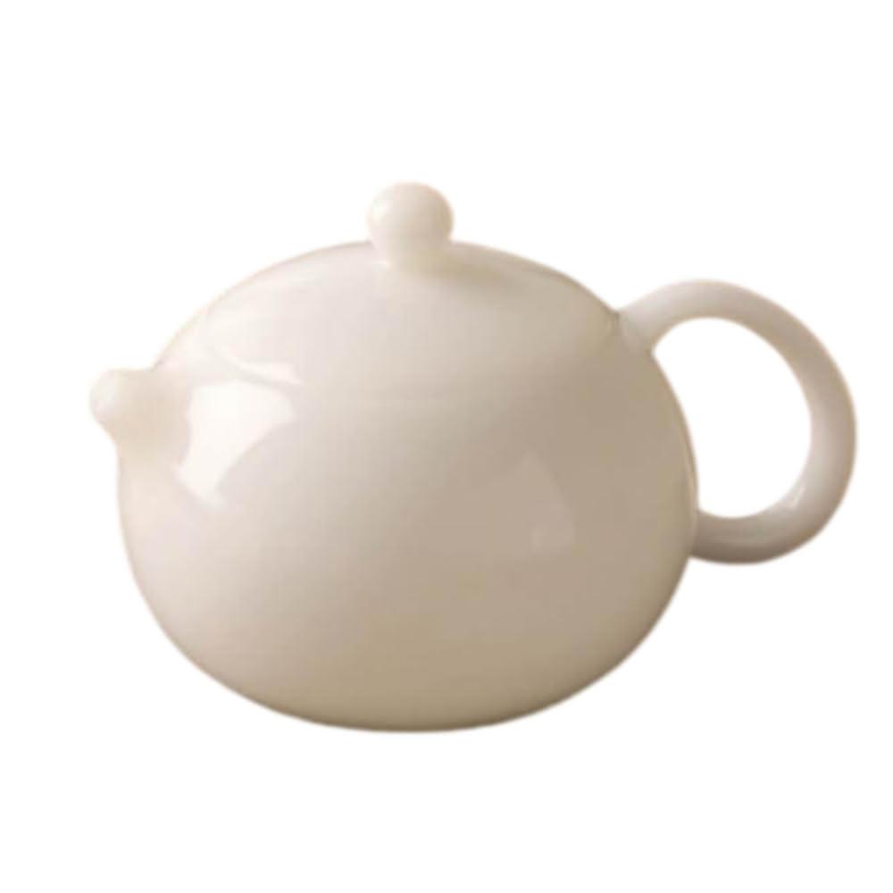ZHIPU 芝浦】冰種璞玉瓷茶壺家用陶瓷泡茶壺可加熱單壺白瓷功夫茶具大號
