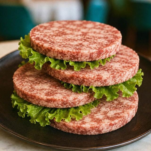 【小嚼士】純牛漢堡排 255g 3片組(100%牛肉 牛肉漢堡排 冷凍食品 美式漢堡 多汁牛肉排)