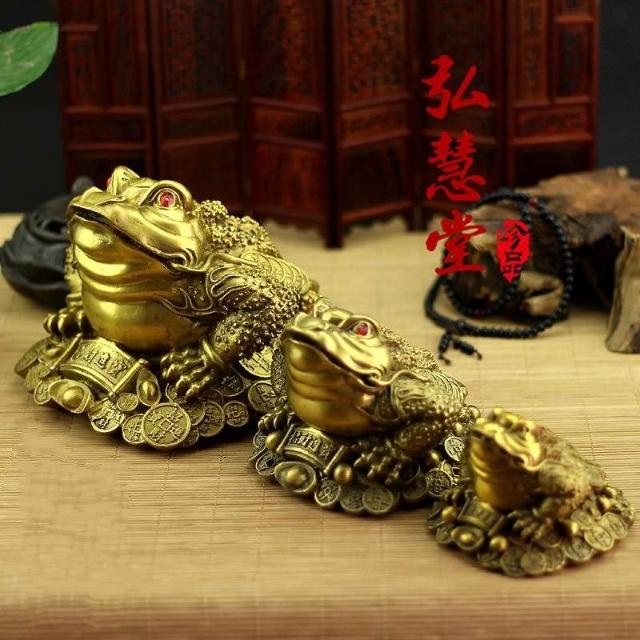 純銅金蟾招財擺件風水用品招財進寶蟾蜍七星店鋪開業禮品擺件