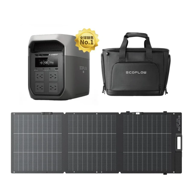 【ECOFLOW】DELTA 3  1800W 戶外儲電設備 加贈收納包+160W 雙面便攜太陽能板