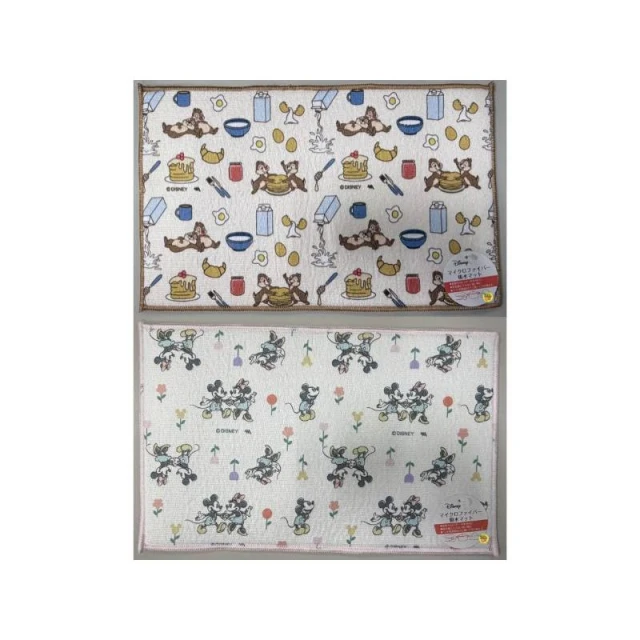 特價-日本進口 迪士尼 廚房廚具.餐具吸水墊~米奇米妮 奇奇蒂蒂 圖案隨機出貨