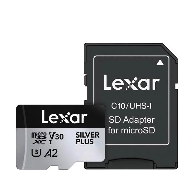 【Lexar 雷克沙】SILVER PLUS MicroSDXC UHS-I A2 U3 512G 記憶卡(附轉卡)