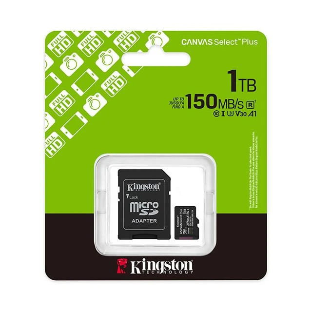 【Kingston 金士頓】SDCS3 1TB 150MB Canvas Select Plus micro SDXC 記憶卡 SDCS3/1TB