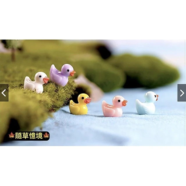 小黃鴨 彩色鴨 鴨子 小鴨 黃色小鴨 苔蘚微景觀擺件 多肉飾品 zakka擺件 樹脂工藝品 創意擺件