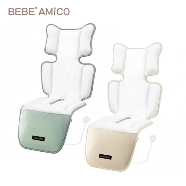【BEBE Amico】小白鯨極地隨行智能風扇嬰兒涼感墊-天絲(多款選擇)